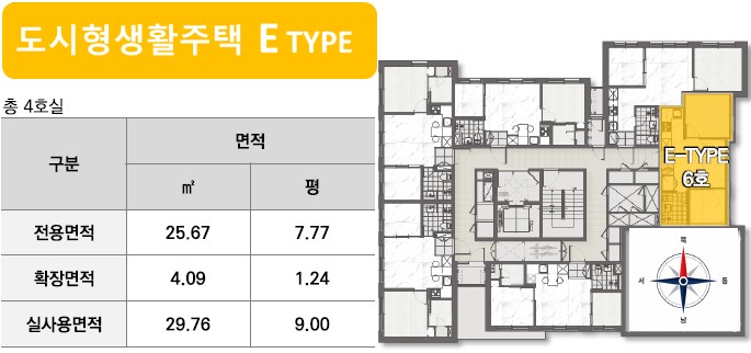 DK 밸리뷰 용산 유니트 - 도시형생활주택 E Type 개요
