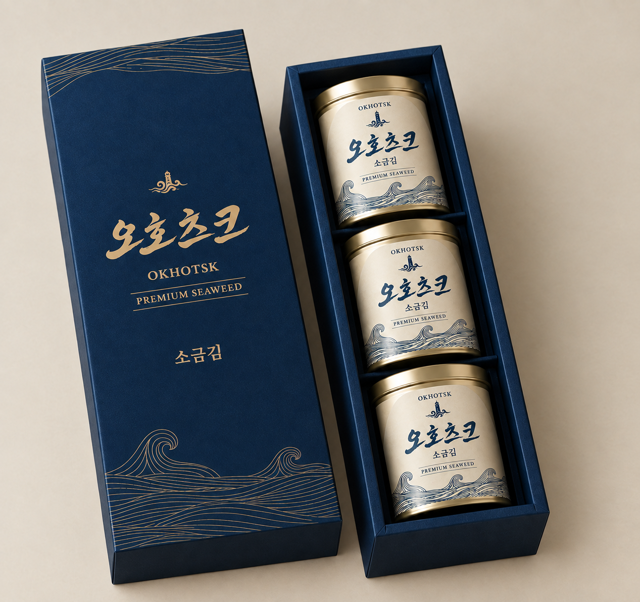 流氷의 소금으로 구운 깔끔한 김