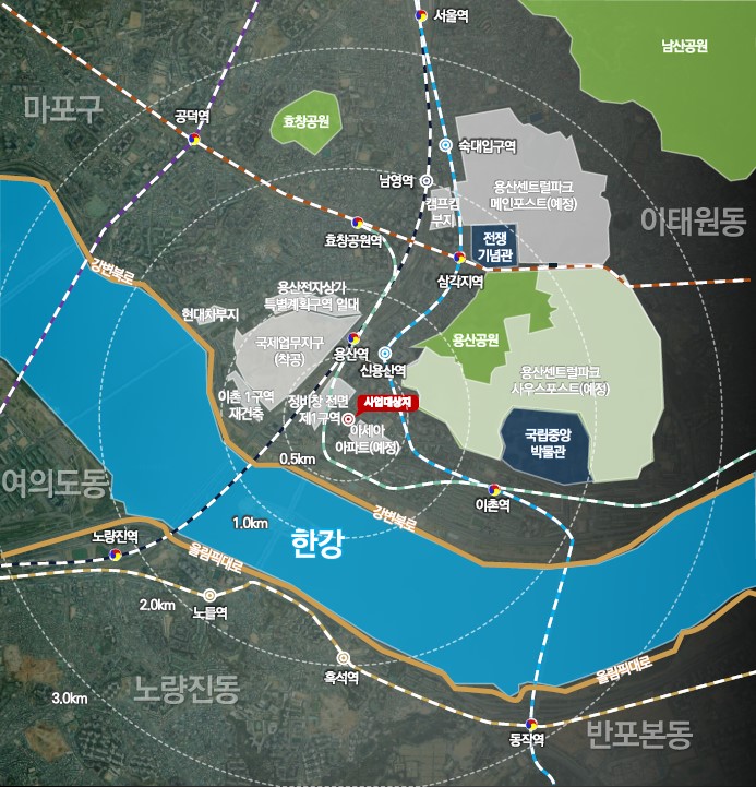 DK 밸리뷰 용산 입지환경 - 광역입지도