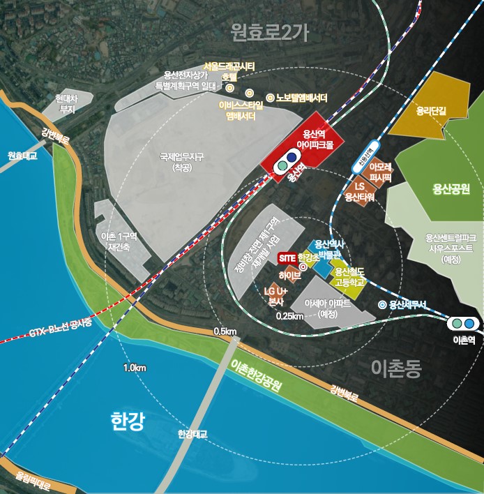 DK 밸리뷰 용산 입지환경 - 세부입지도