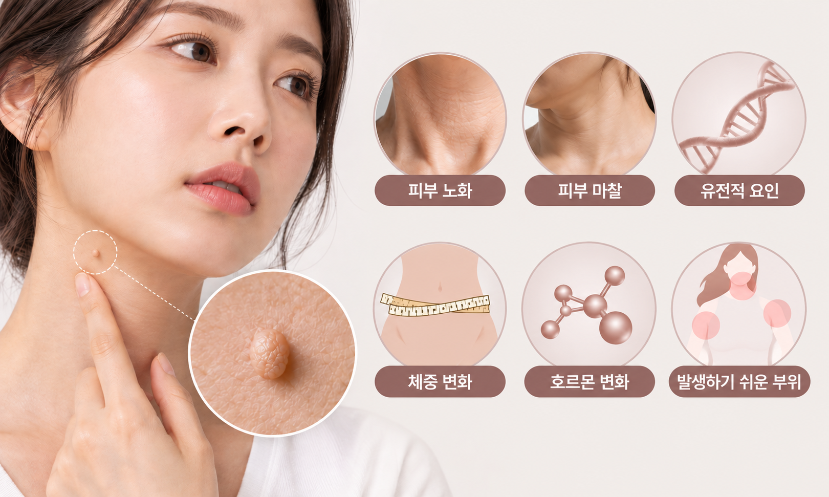 쥐젖의 원인