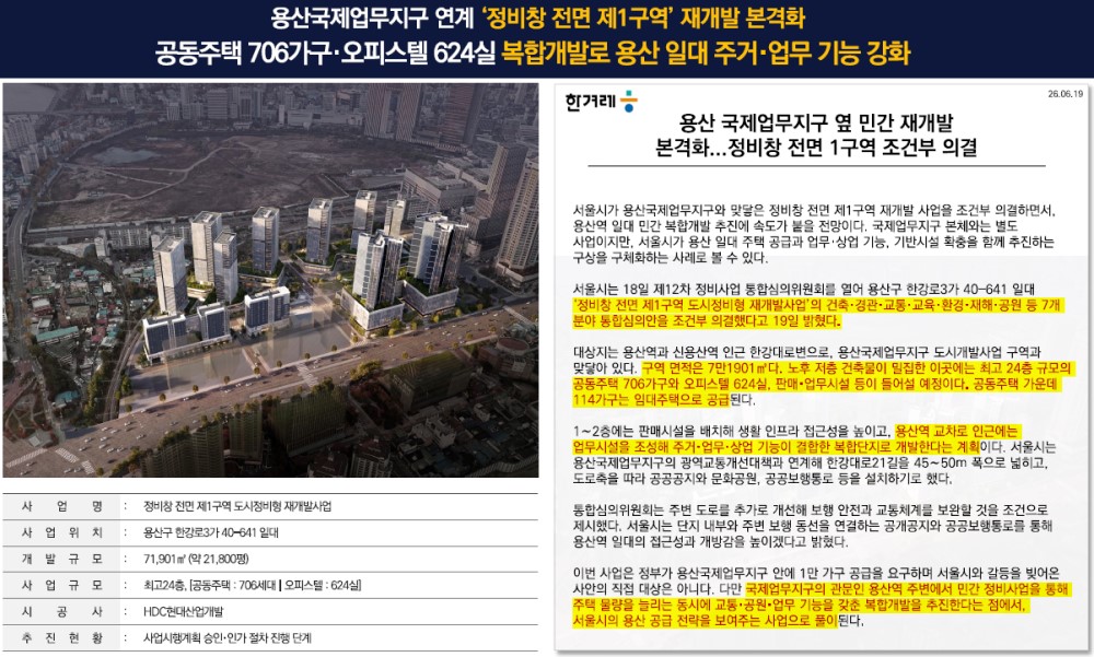 DK 밸리뷰 용산 개발환경 - 용산정비창 전면 제1구역 재개발