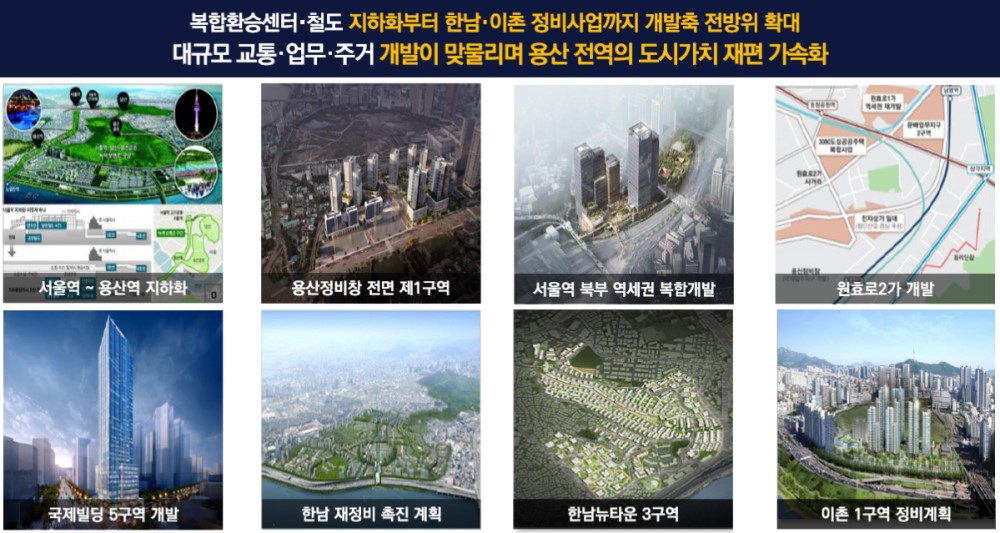 DK 밸리뷰 용산 개발환경 - 용산구 주요 개발 사업