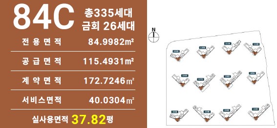 천안 휴먼빌 유니트 - 84㎡C 개요, 위치도