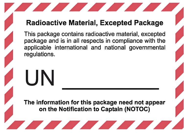 Radioactive Material Excepted Package