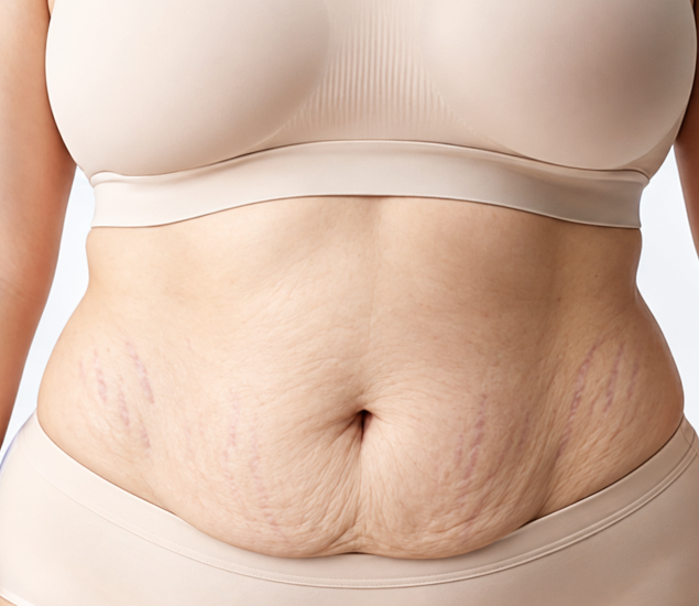 Abdominal skin laxity