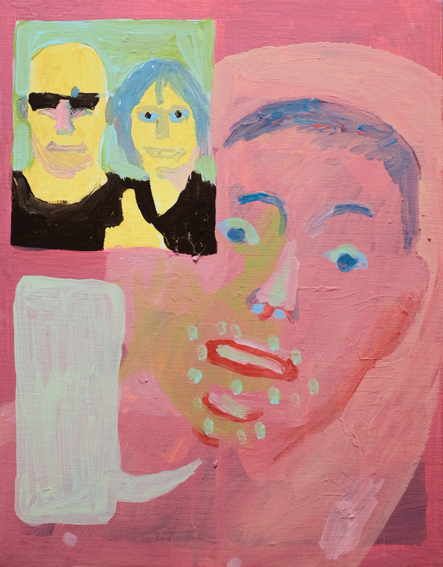〈FaceTime〉, 2026, acrylic on canvas, 34.8 x 27.3cm