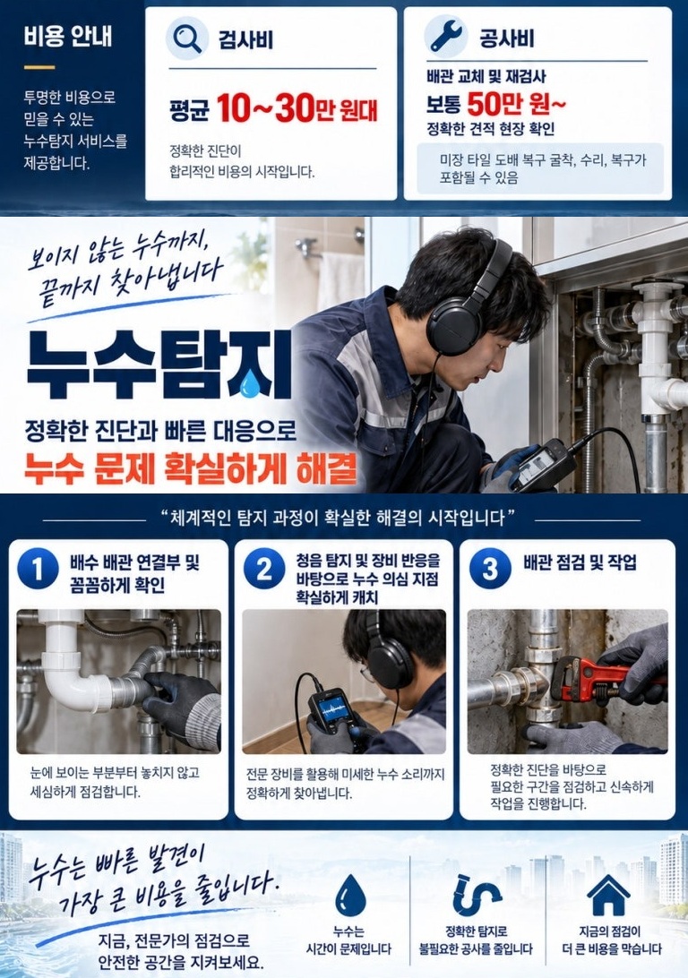 누수탐지 가격표