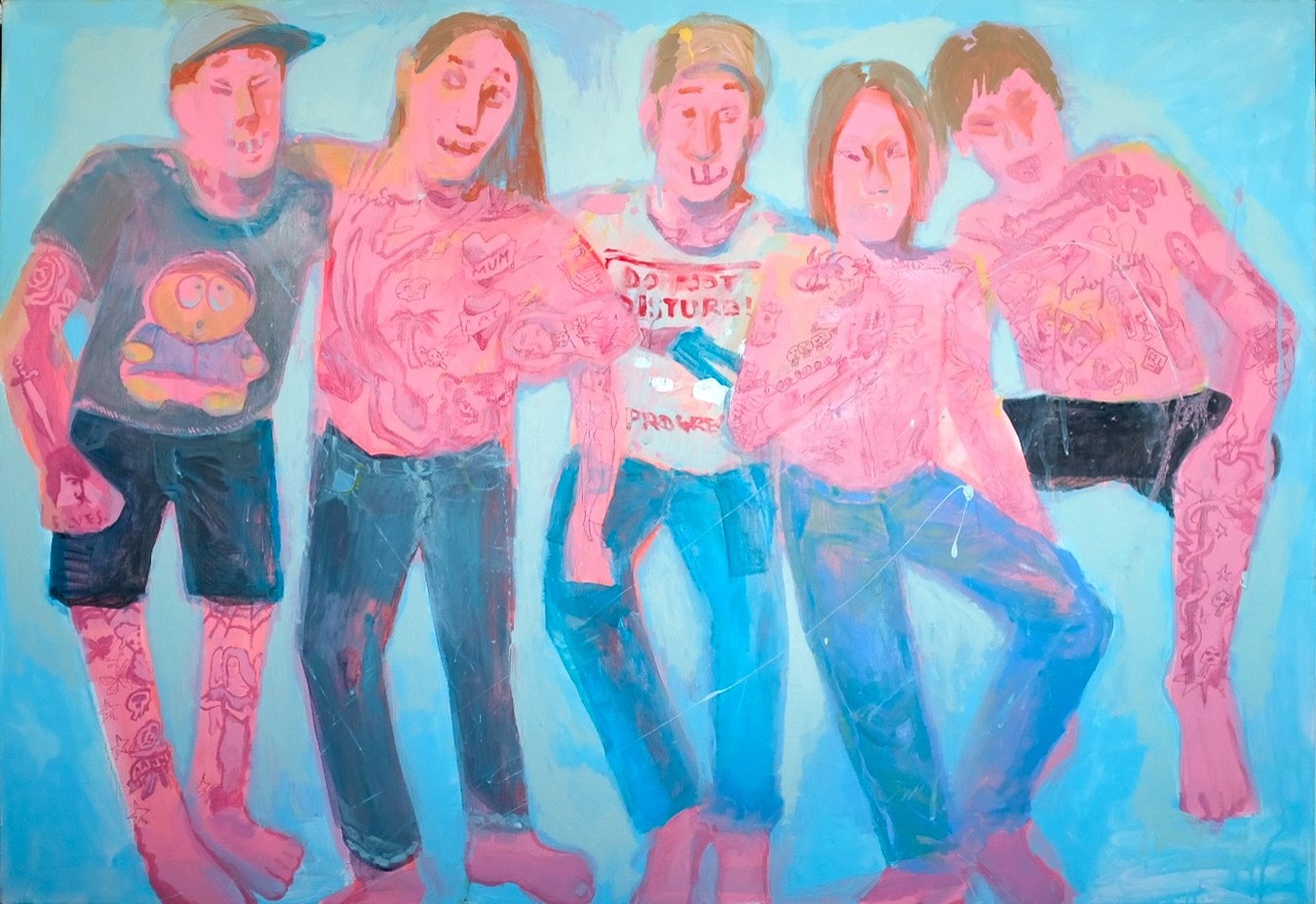 〈Ma Friends!〉, 2026, acrylic on canvas, 80.3 x 116.8cm