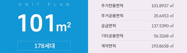 세대안내 - 101㎡ 플랜