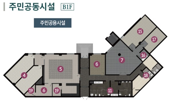 포항 푸르지오 마린시티 커뮤니티 - 주민공동시설(B1F)