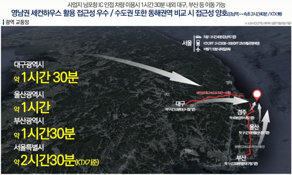 포항 푸르지오 마린시티 입지환경 - 광역 교통망