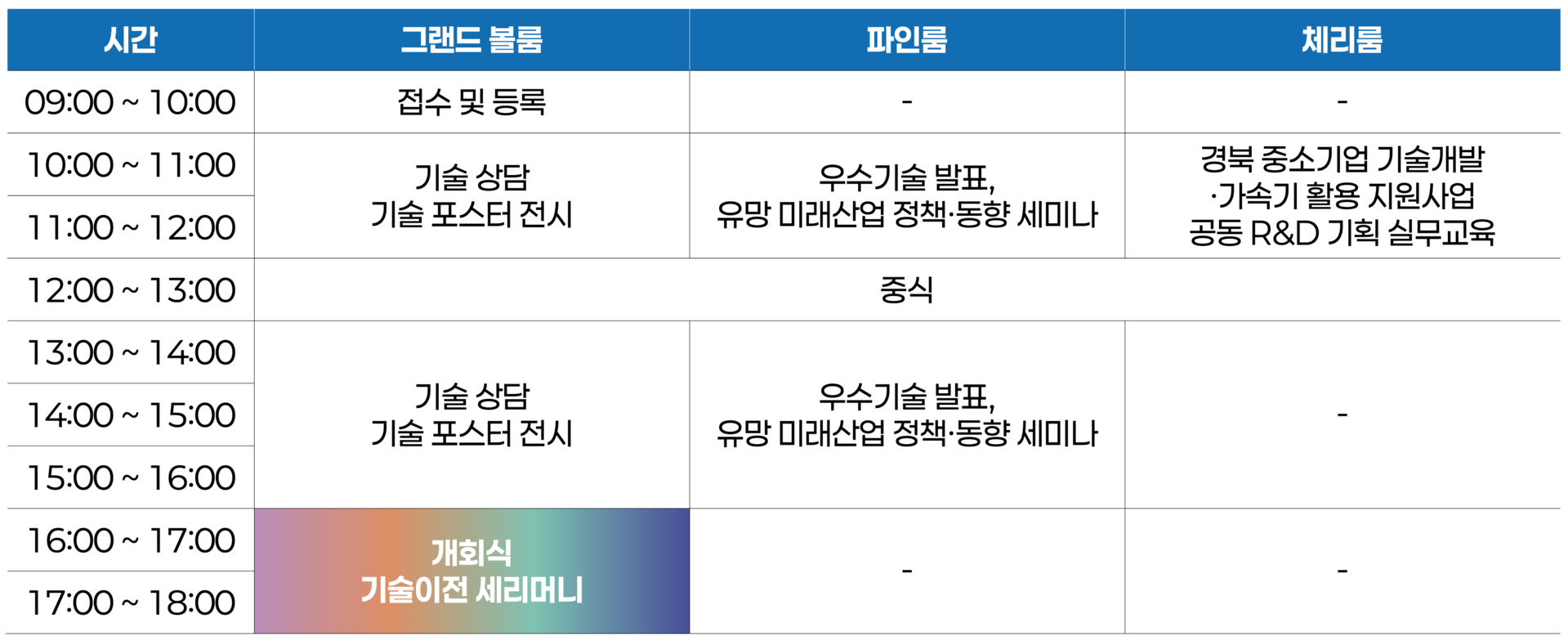 일정 (10월 22일 목요일)