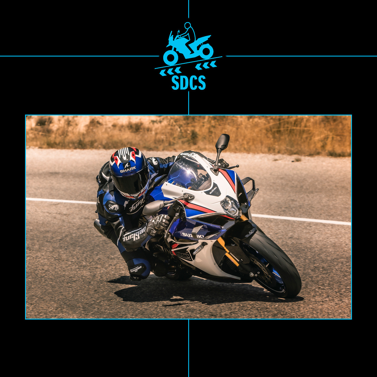 내리막 코너를 달리는 GSX-R1000R(경사로 주행 컨트롤 시스템)