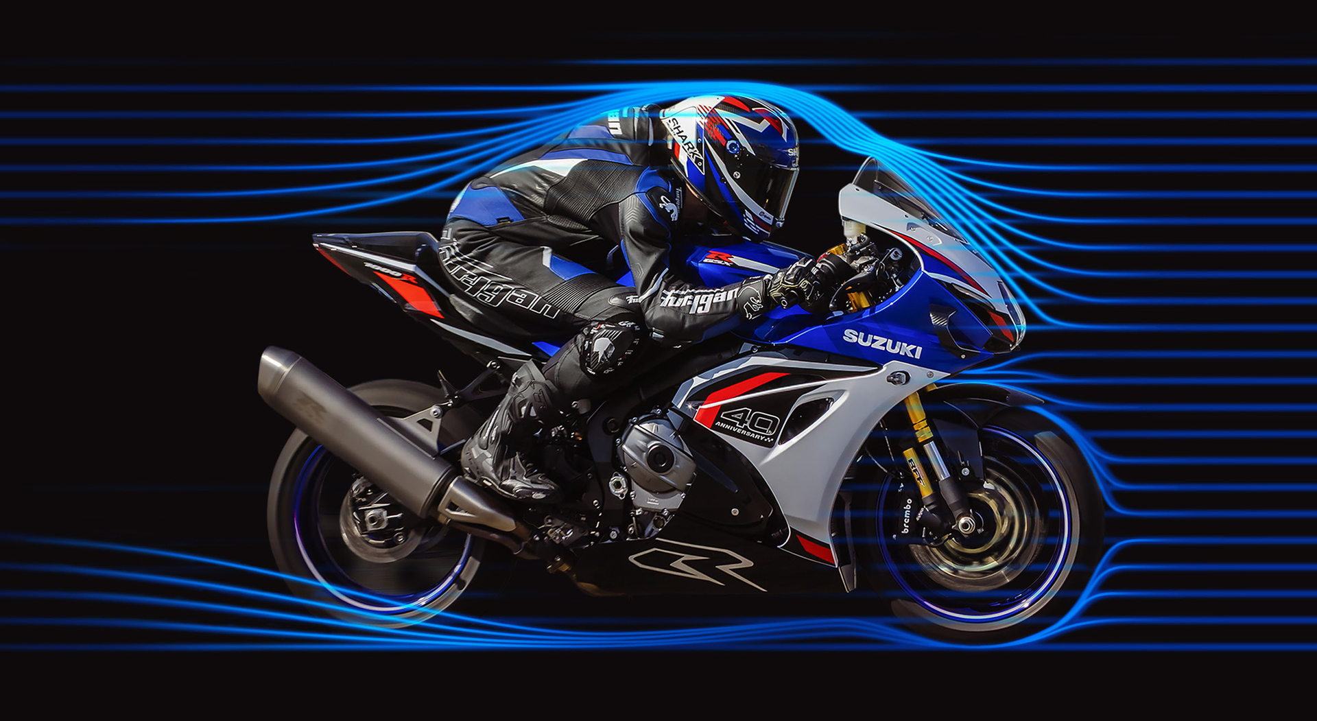 휠베이스 1,420mm의 2027년형 GSX-R1000R 옆모습