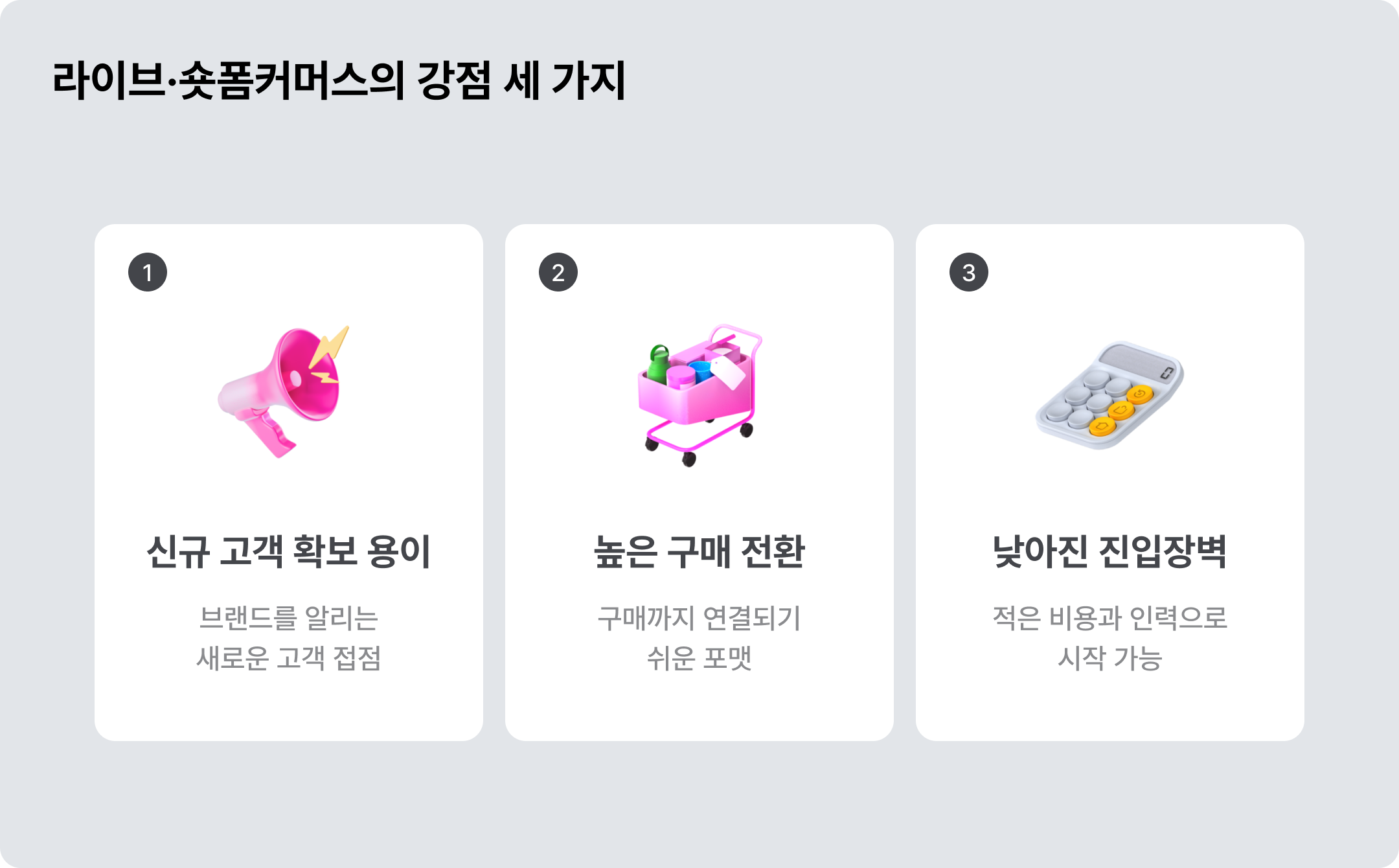 라이브커머스, 숏폼커머스의 강점 3가지 ©아임웹