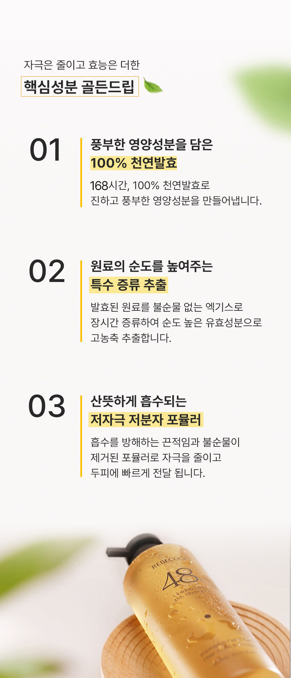 레베코코 골든드립 48K샴푸 400ml [무료배송]
