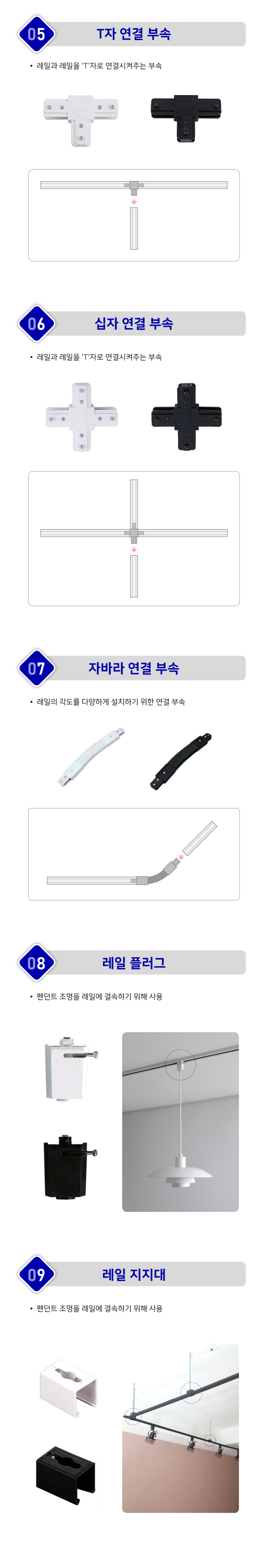 [2P] 일반 레일조명/부속