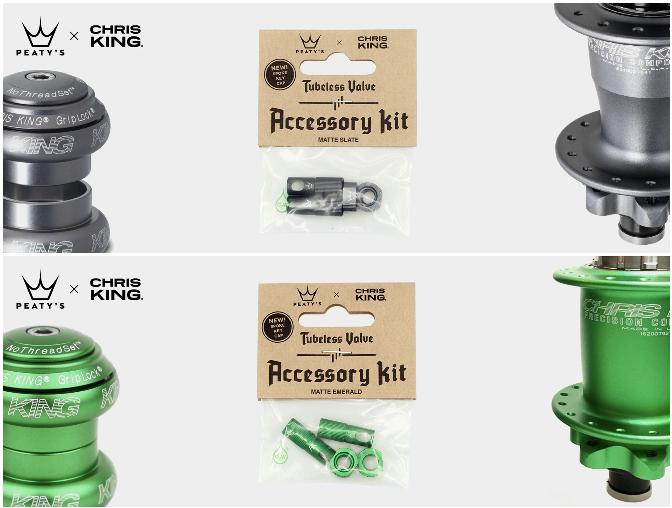 Peaty's x Chris king MK2 Tubeless Valve Accessory Kit 피티스 x ...