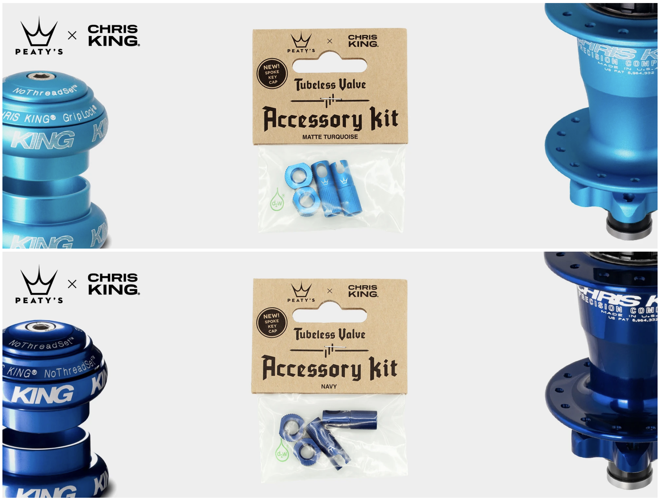 Peaty's x Chris king MK2 Tubeless Valve Accessory Kit 피티스 x ...
