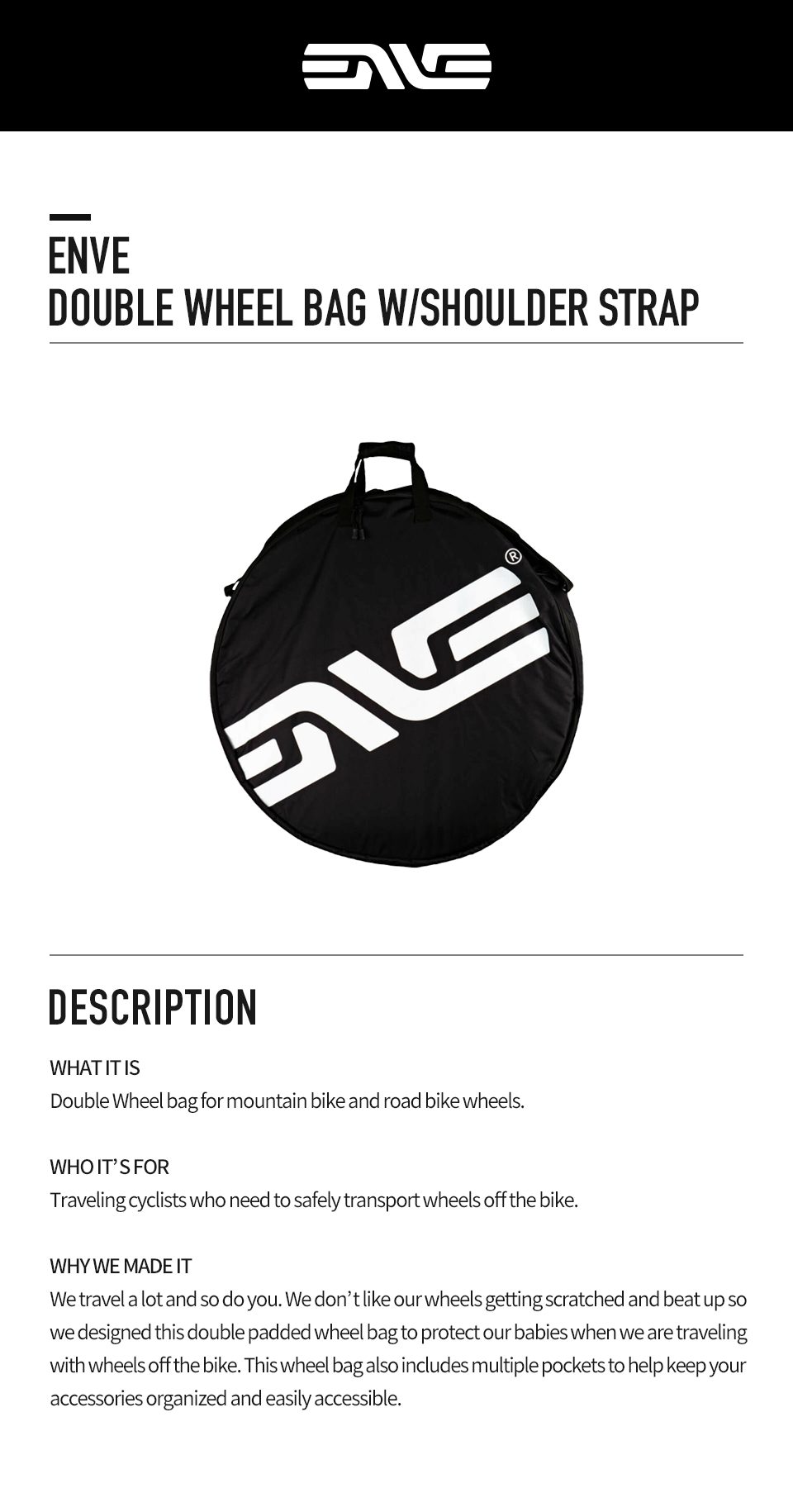 日本最大級通販ショップ enve DOUBLE WHEEL BAG W/SHOULDER STRAP - 自転車