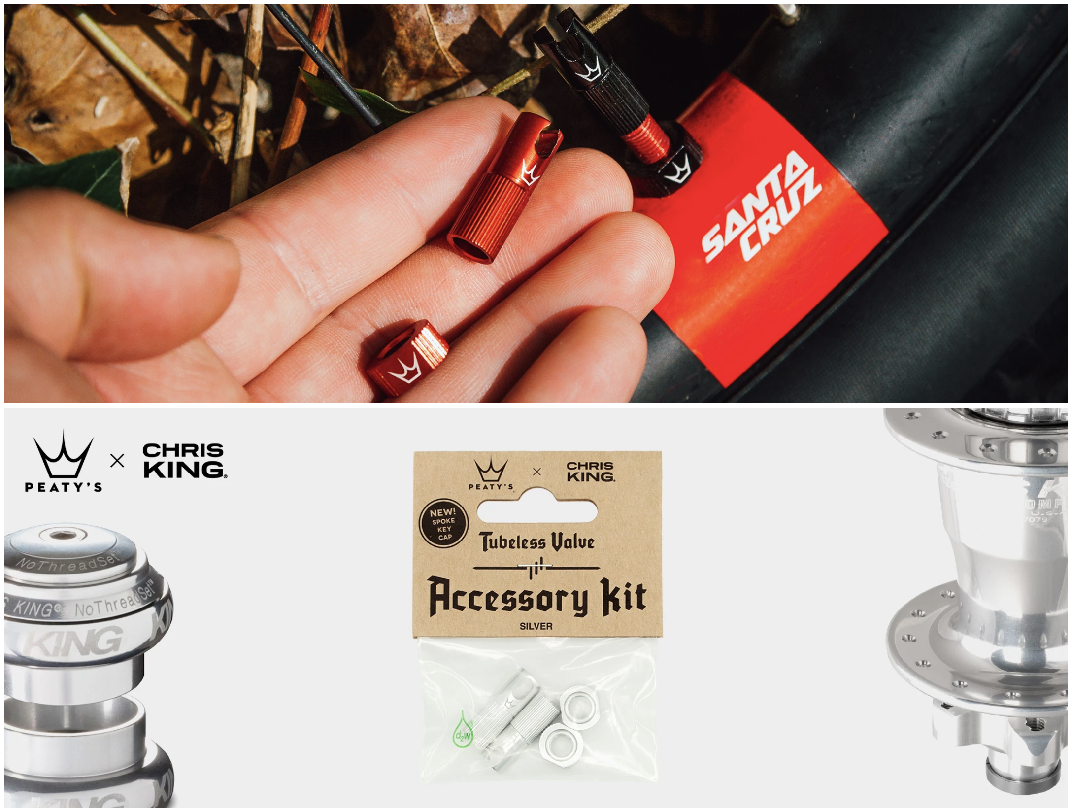 Peaty's x Chris king MK2 Tubeless Valve Accessory Kit 피티스 x ...