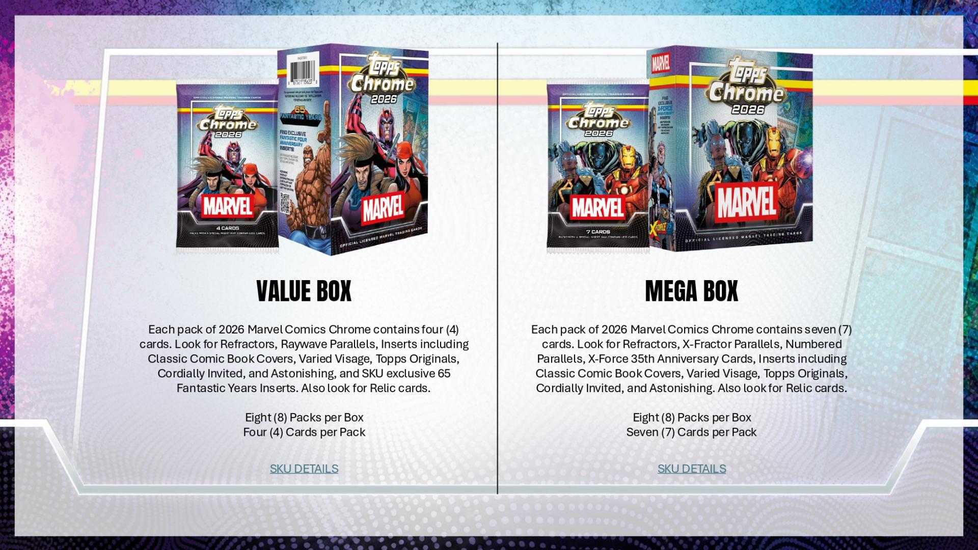 2026 Topps Chrome Marvel Mega Box