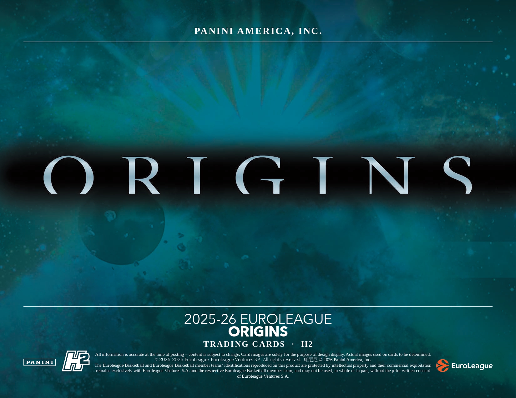 2025-26 Panini Origins EuroLeague Basketball H2 Box