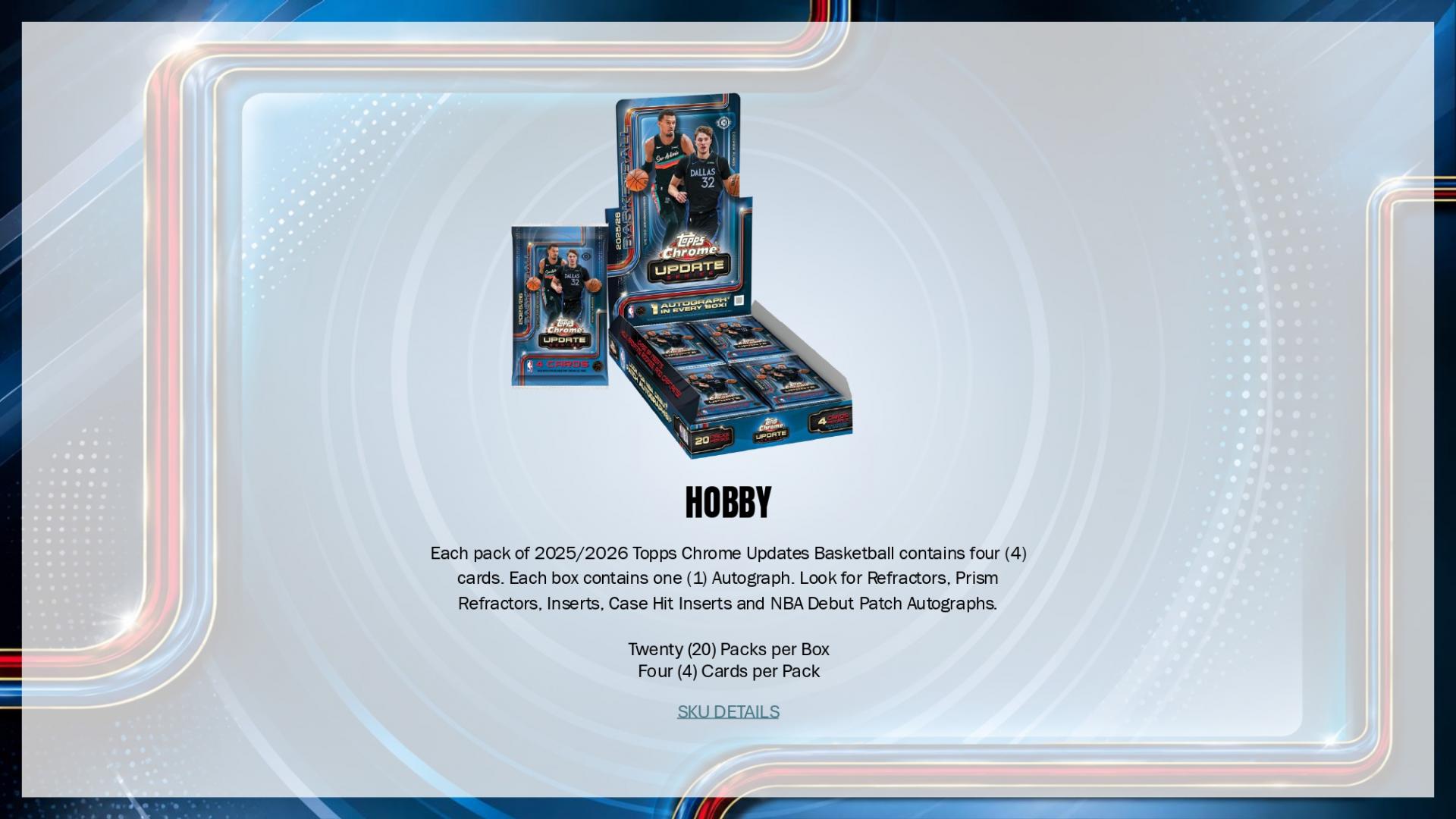 2026 Topps Chrome Update Basketball Hobby Box