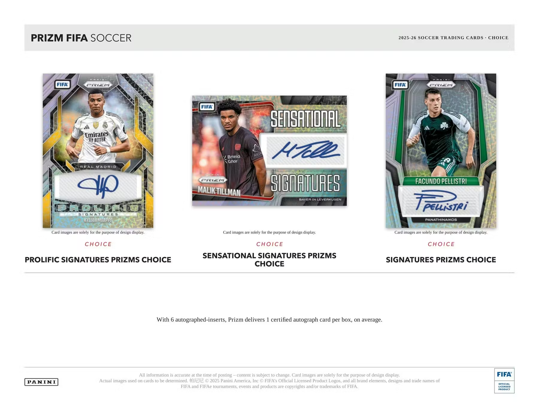 2025–26 Panini Prizm FIFA Soccer Choice Box