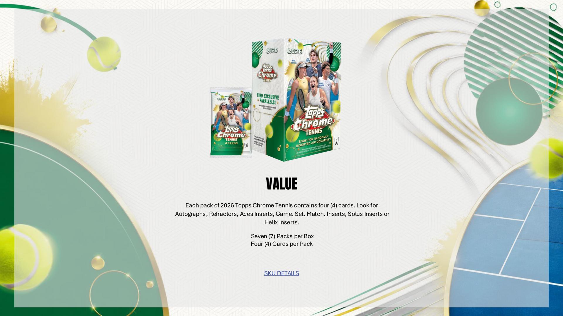2026 Topps Chrome Tennis Value Box