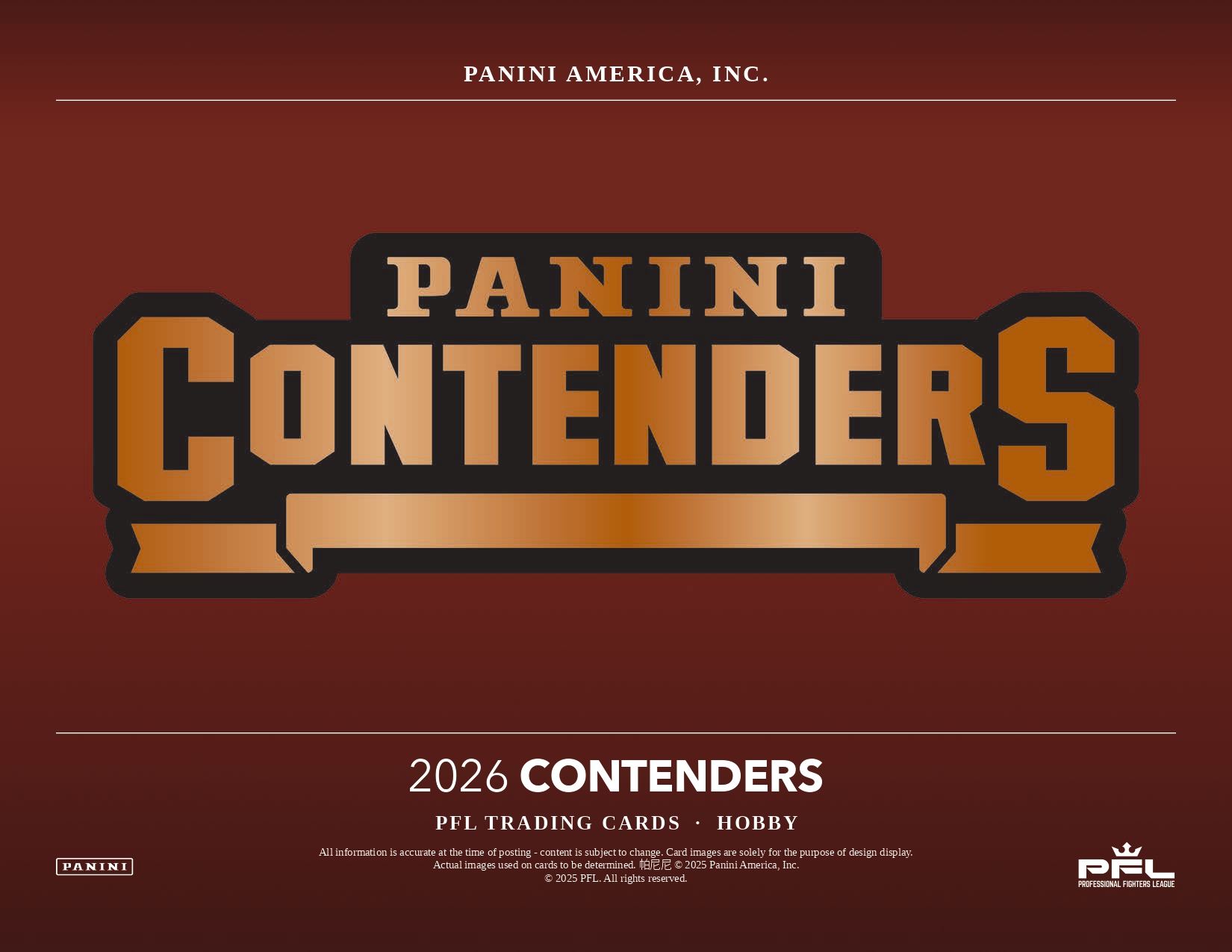 2026 Panini Contenders PFL Hobby Box
