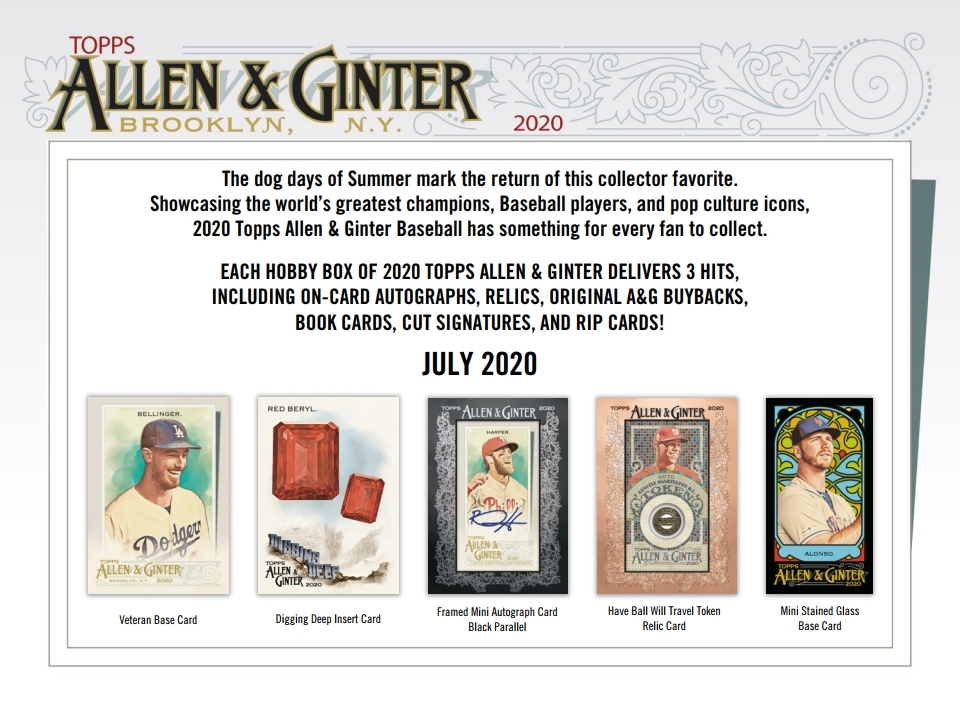 [Checklist] 2020 탑스 앨런 앤 긴터 베이스볼 (Allen and Ginter baseball) HOBBY NEWS