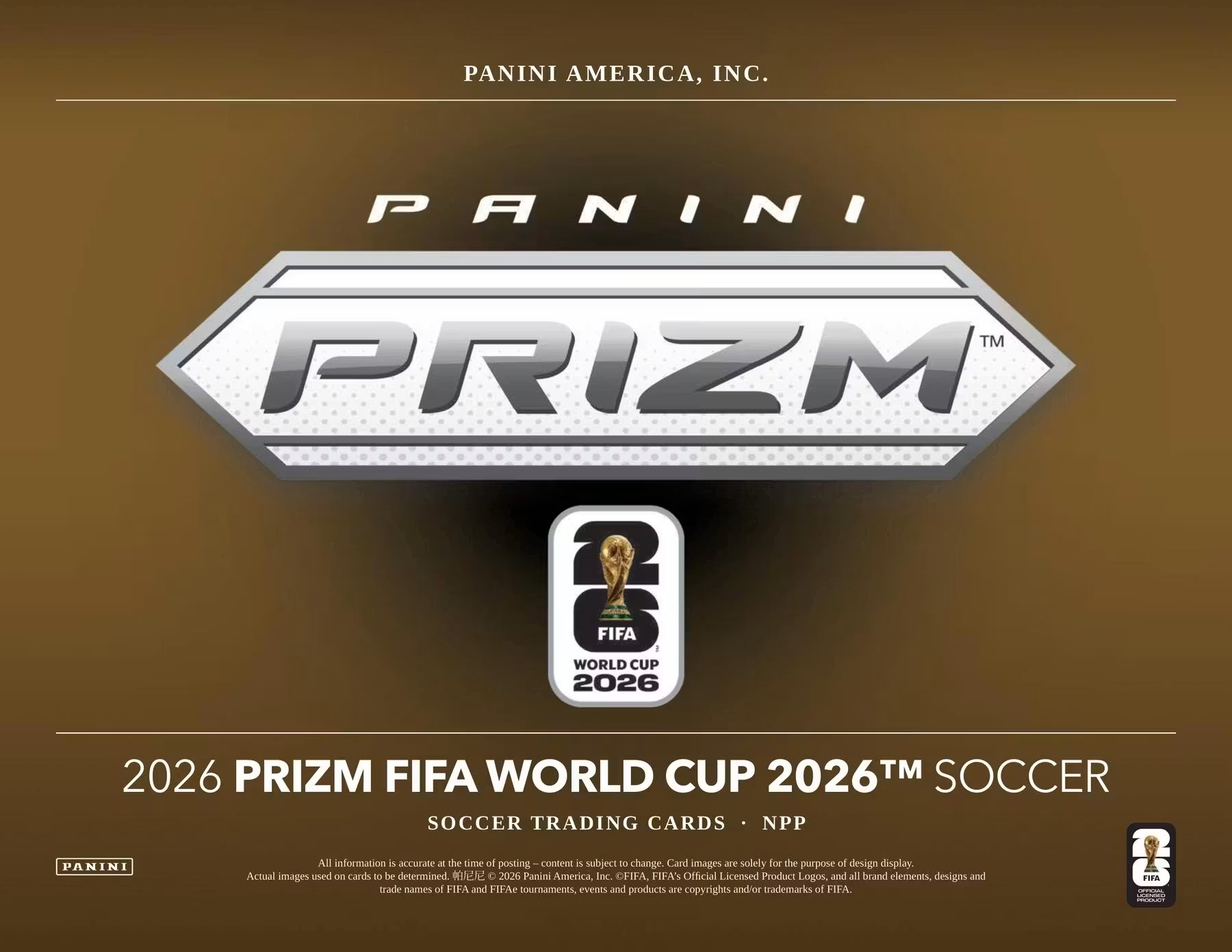 2026 Panini Prizm FIFA World Cup Soccer Mega Box
