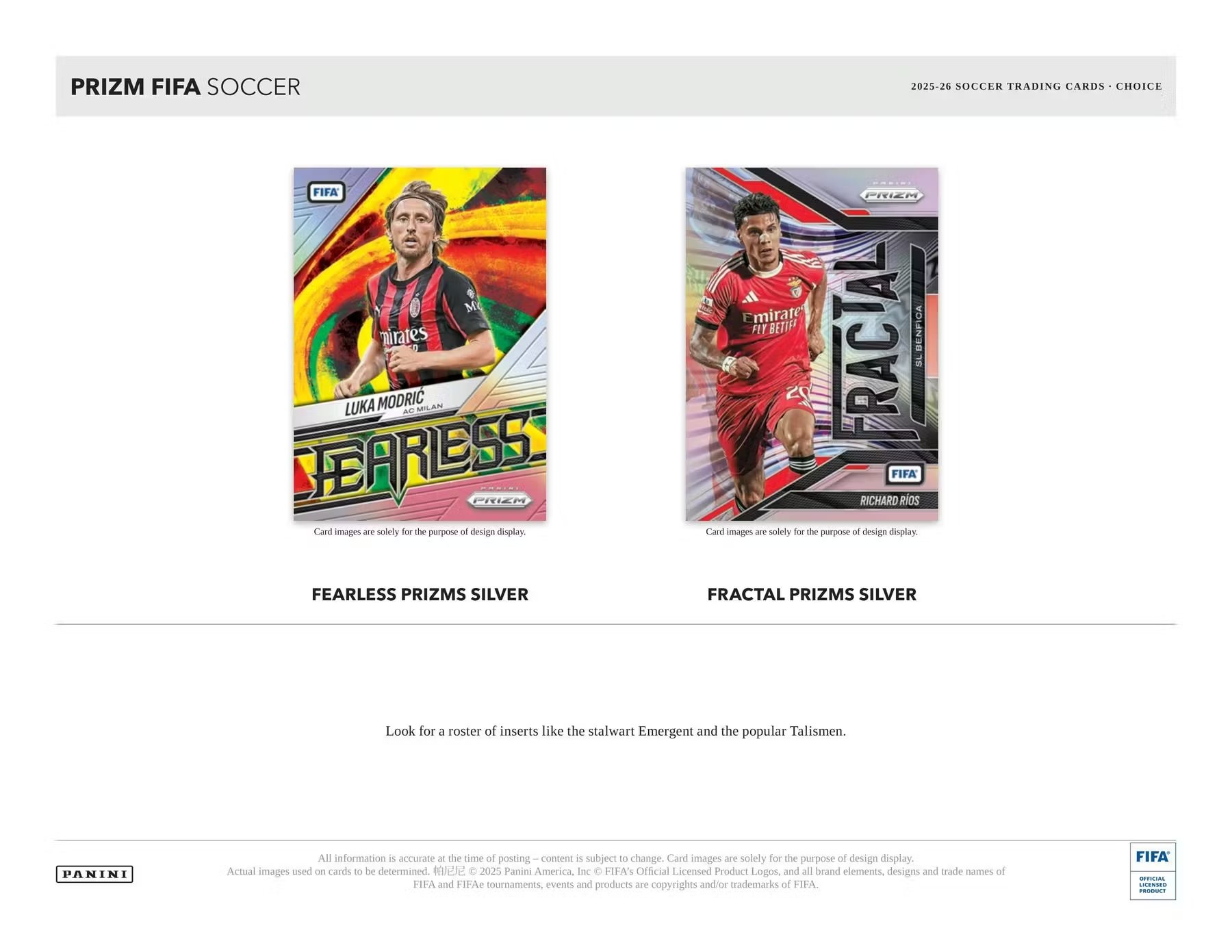 2025–26 Panini Prizm FIFA Soccer Choice Box