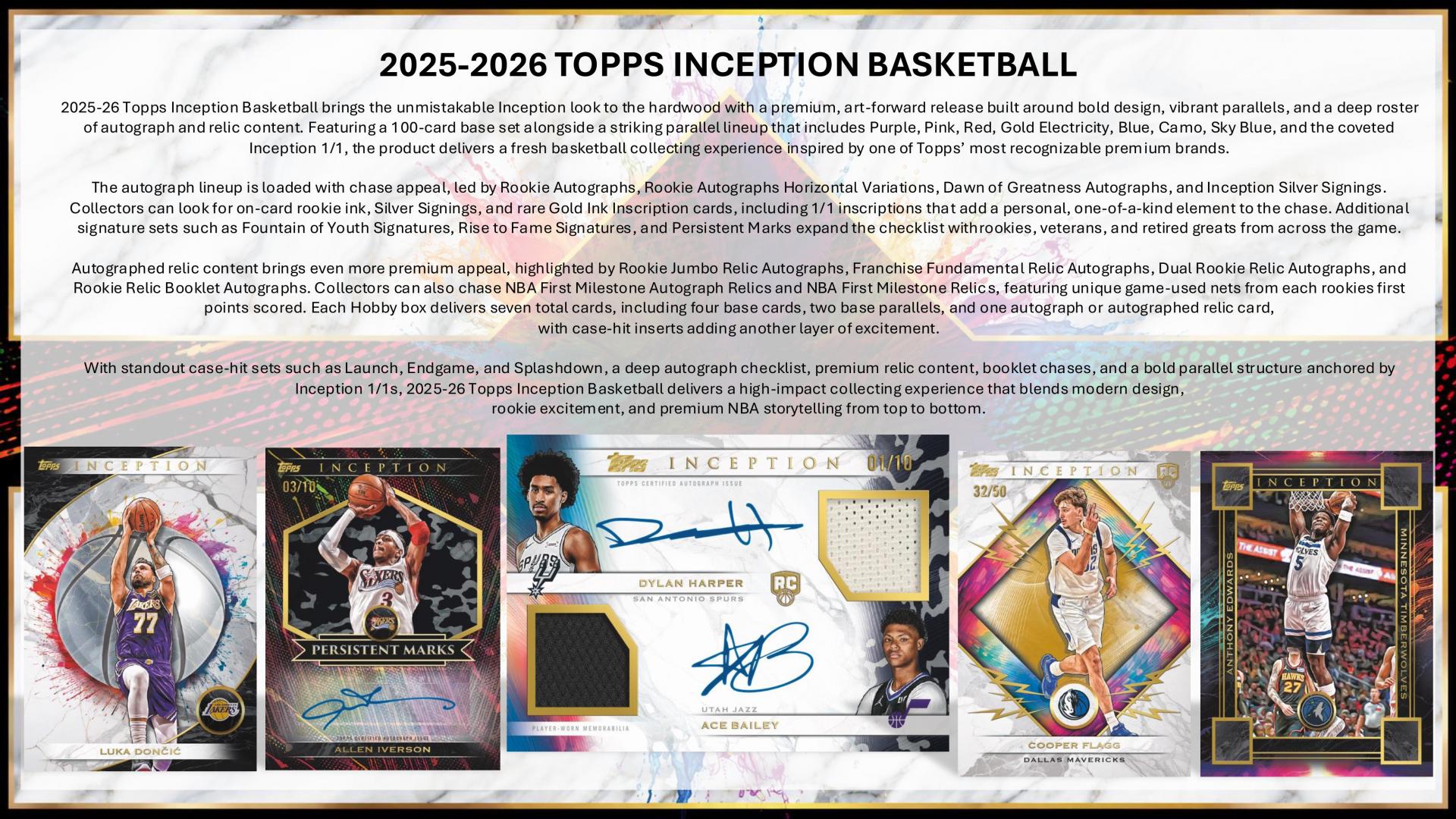2025-26 Topps Inception Basketball Hobby Box