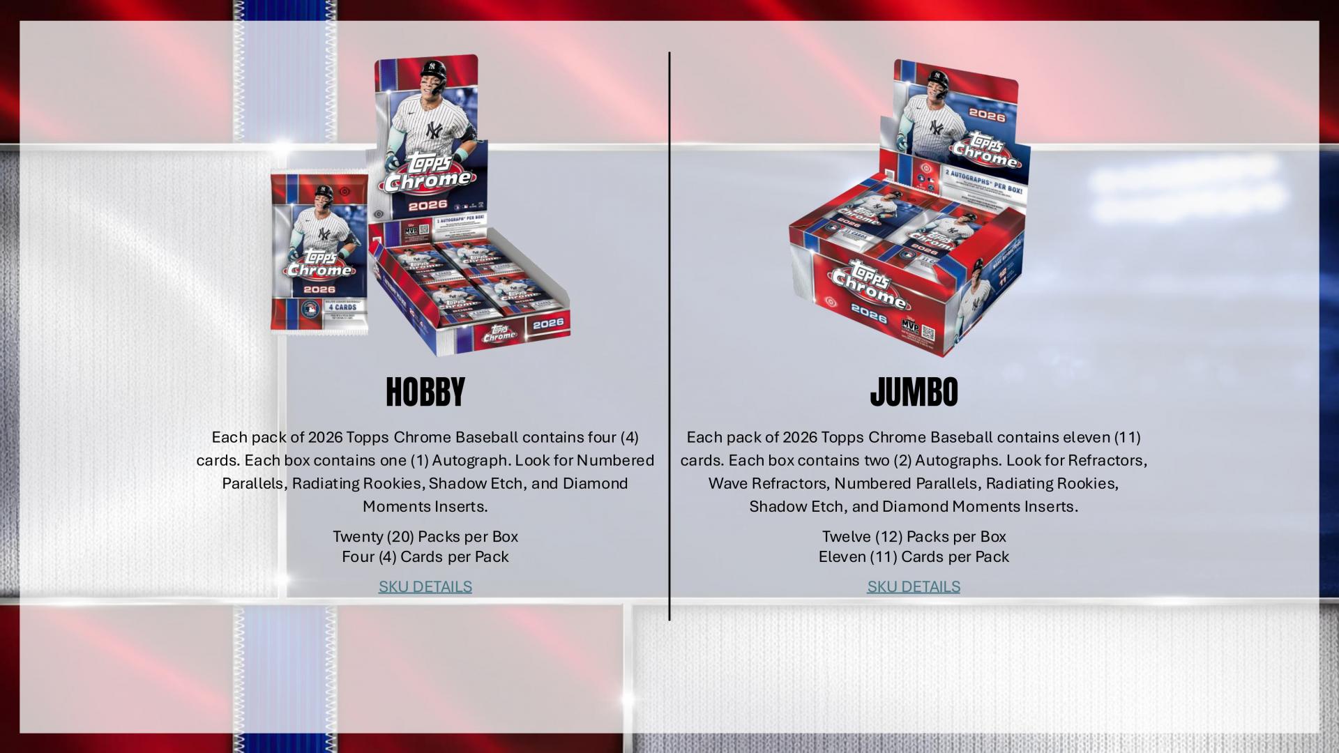 2026 Topps Chrome Baseball Hobby Box