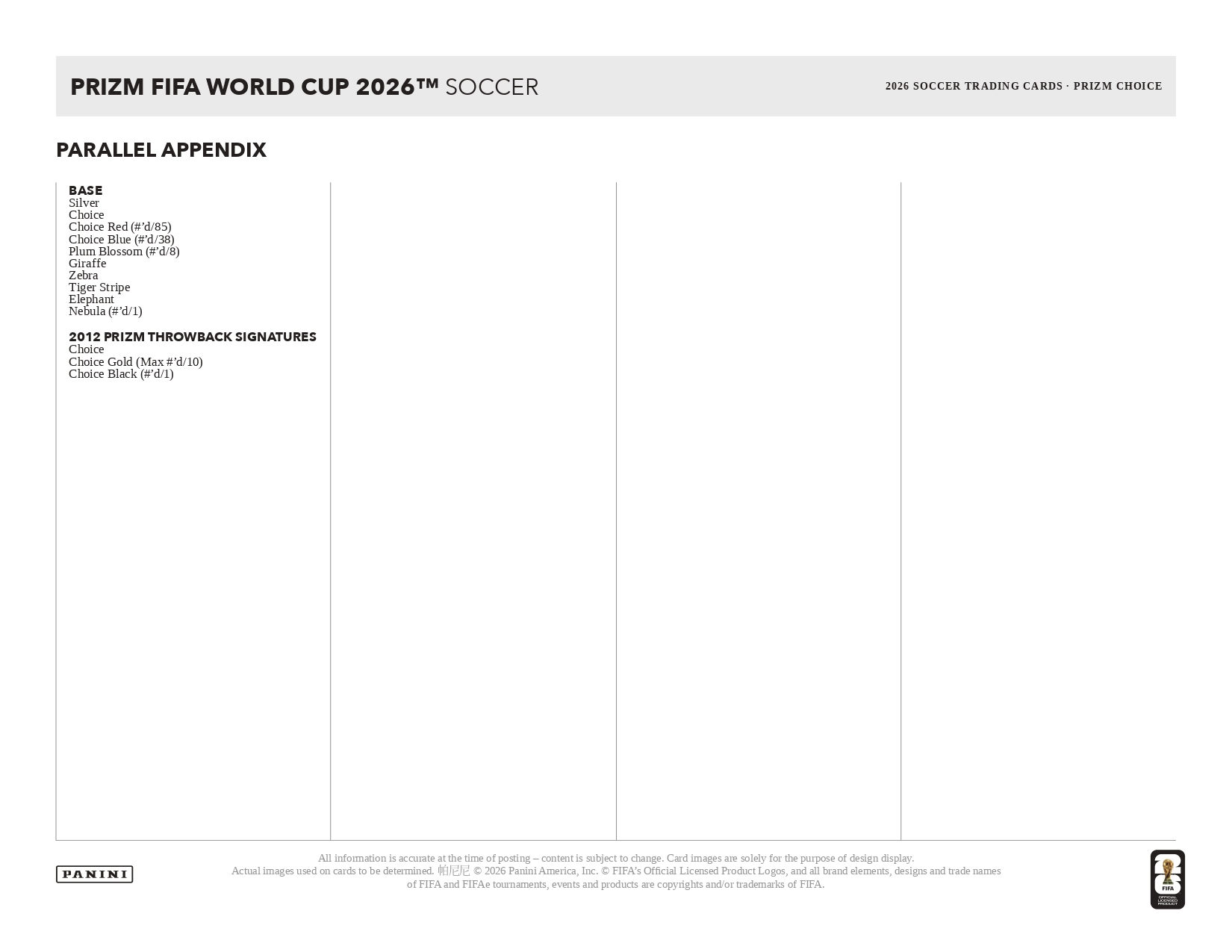 2026 Panini Prizm FIFA World Cup Soccer Choice Box