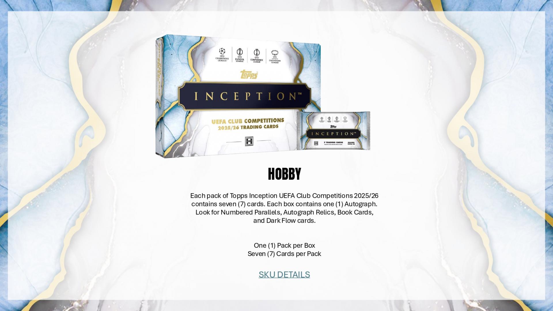 2025-26 Topps Inception UCC Soccer Hobby Box
