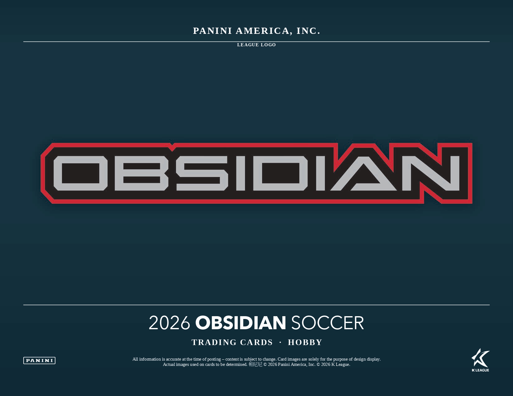 2026 Panini Obsidian K League Soccer Hobby Box