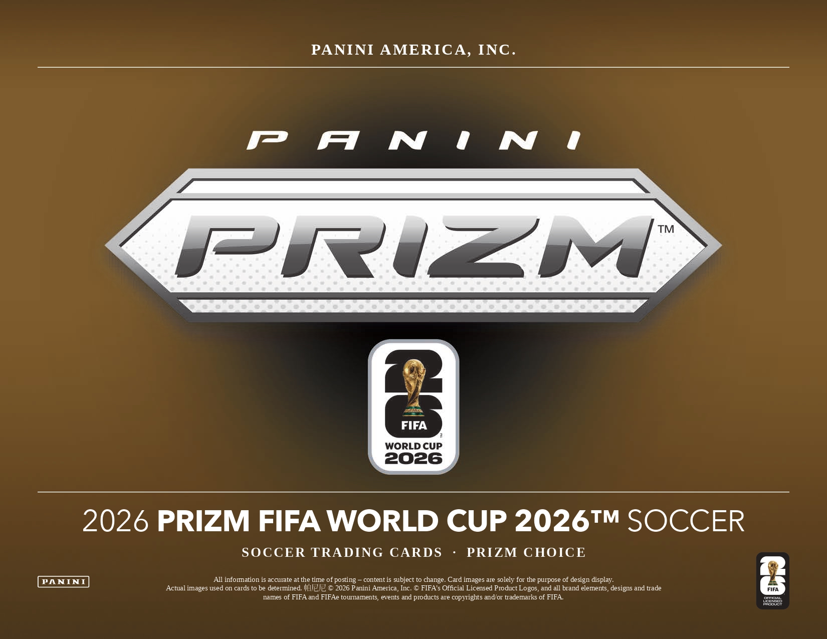 2026 Panini Prizm FIFA World Cup Soccer Choice Box