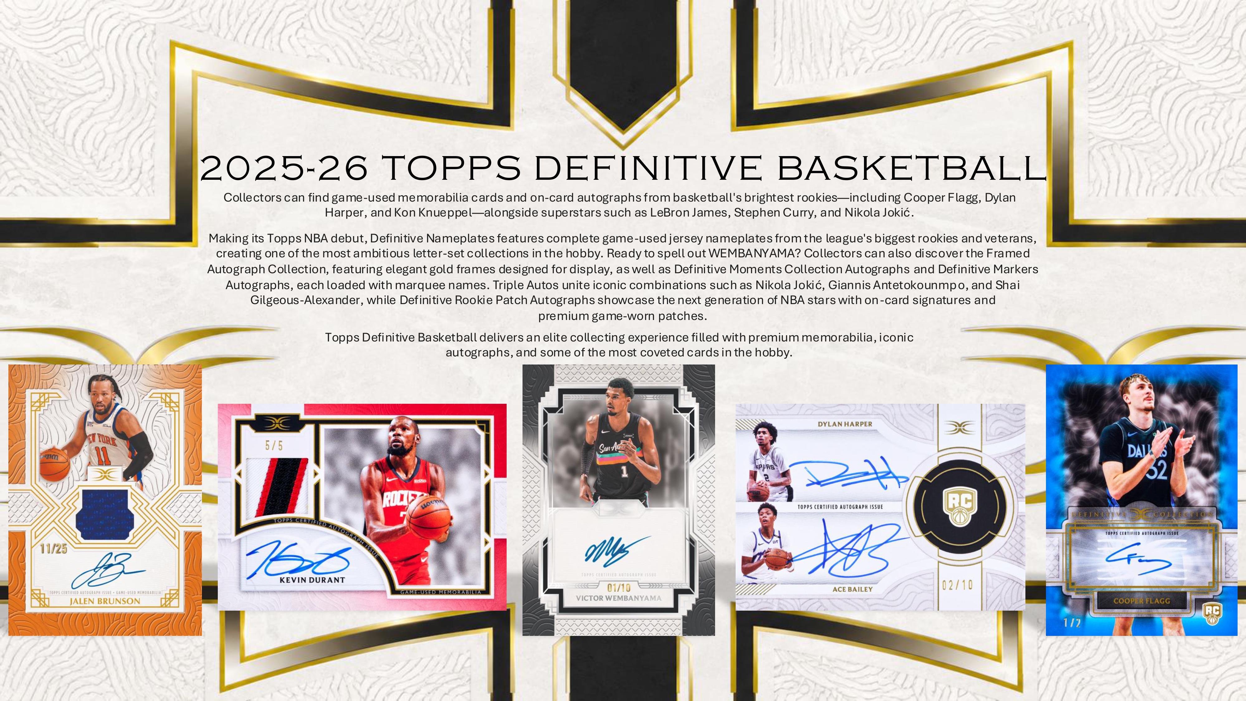 2025-26 Topps Definitive Basketball Hobby Case
