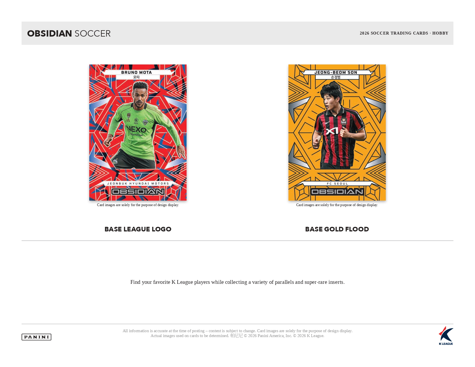 2026 Panini Obsidian K League Soccer Hobby Box