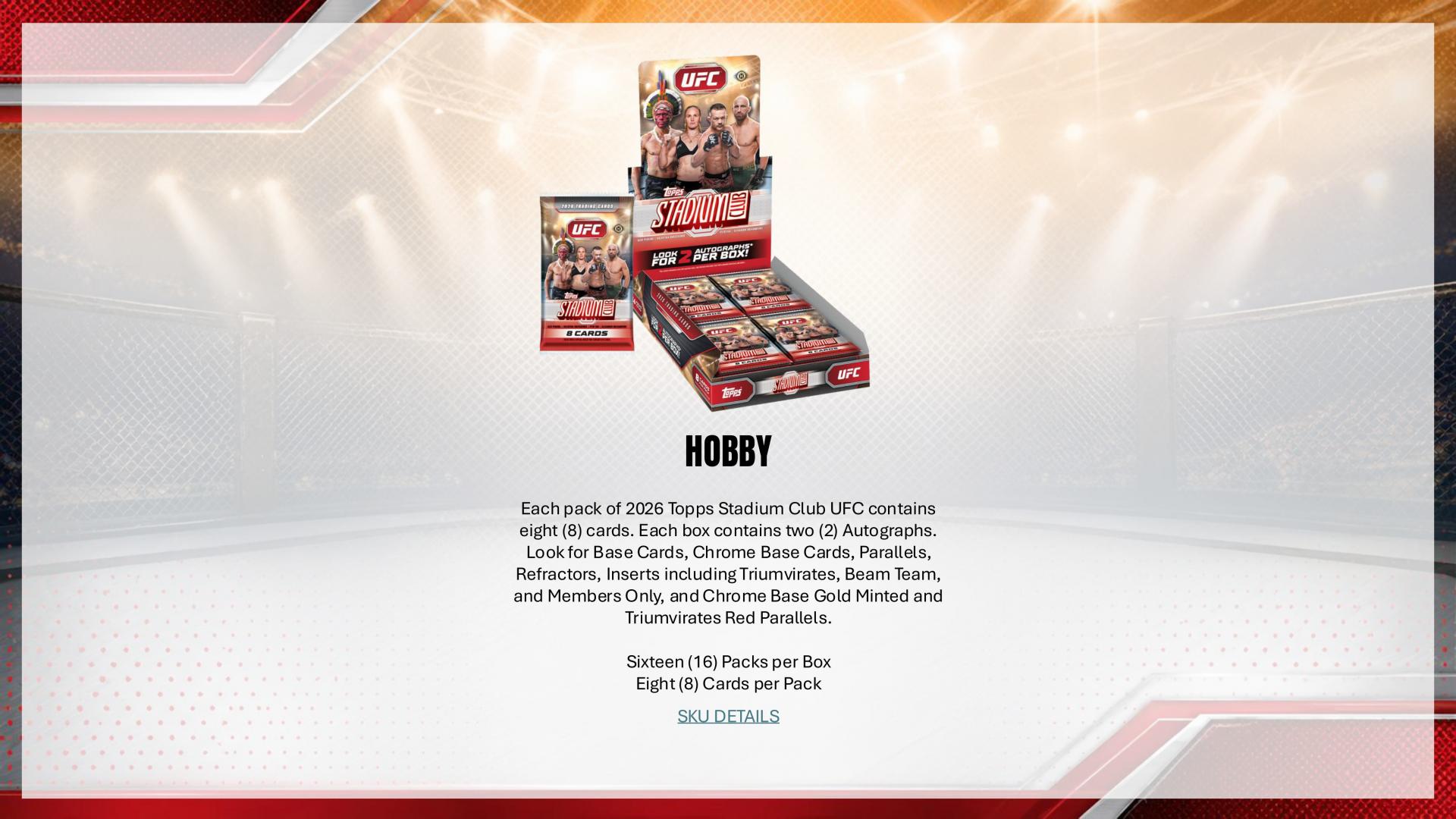 2026 Topps Stadium Club UFC Hobby Box