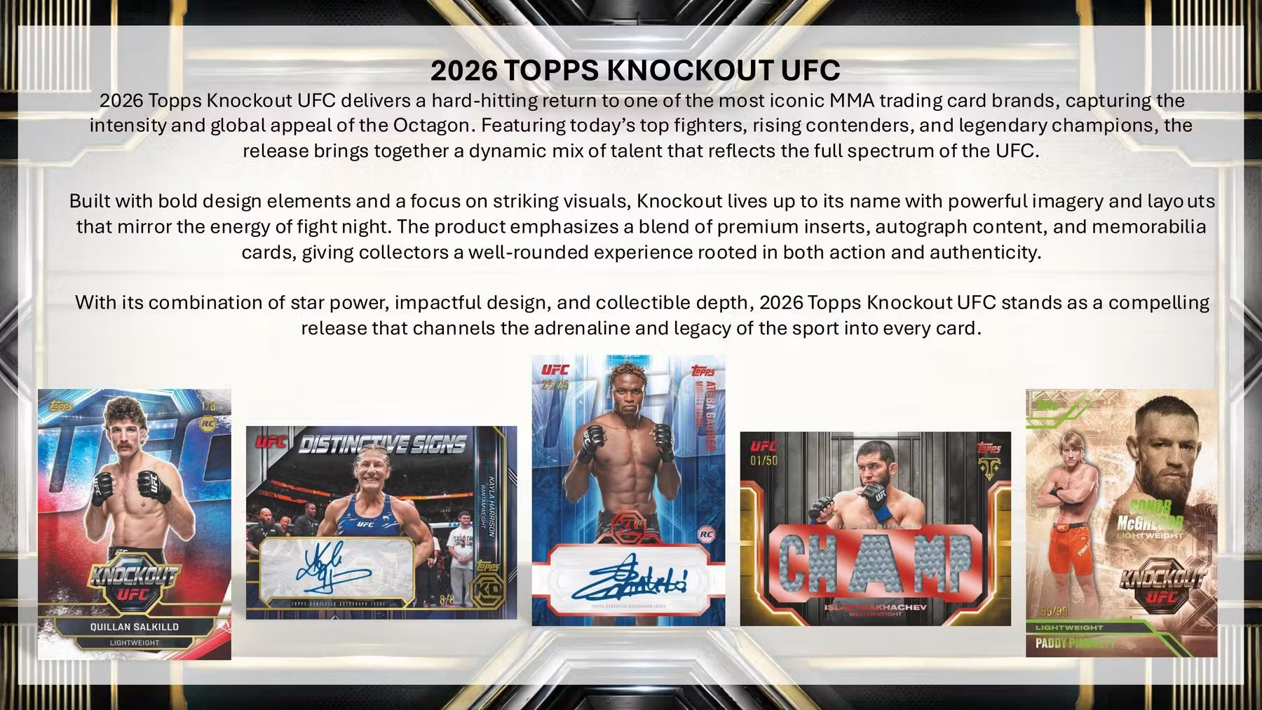 2026 탑스 넉아웃 UFC 하비 박스(재고 수량/발매 일정)