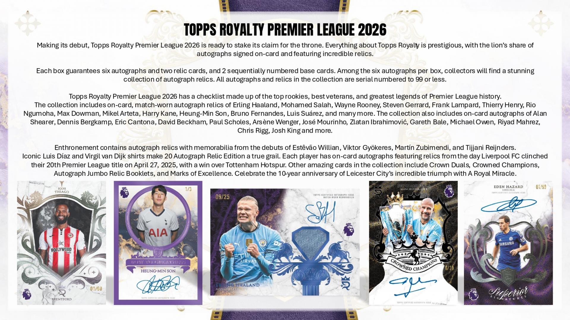 2026 Topps Royalty Premier League Hobby Box
