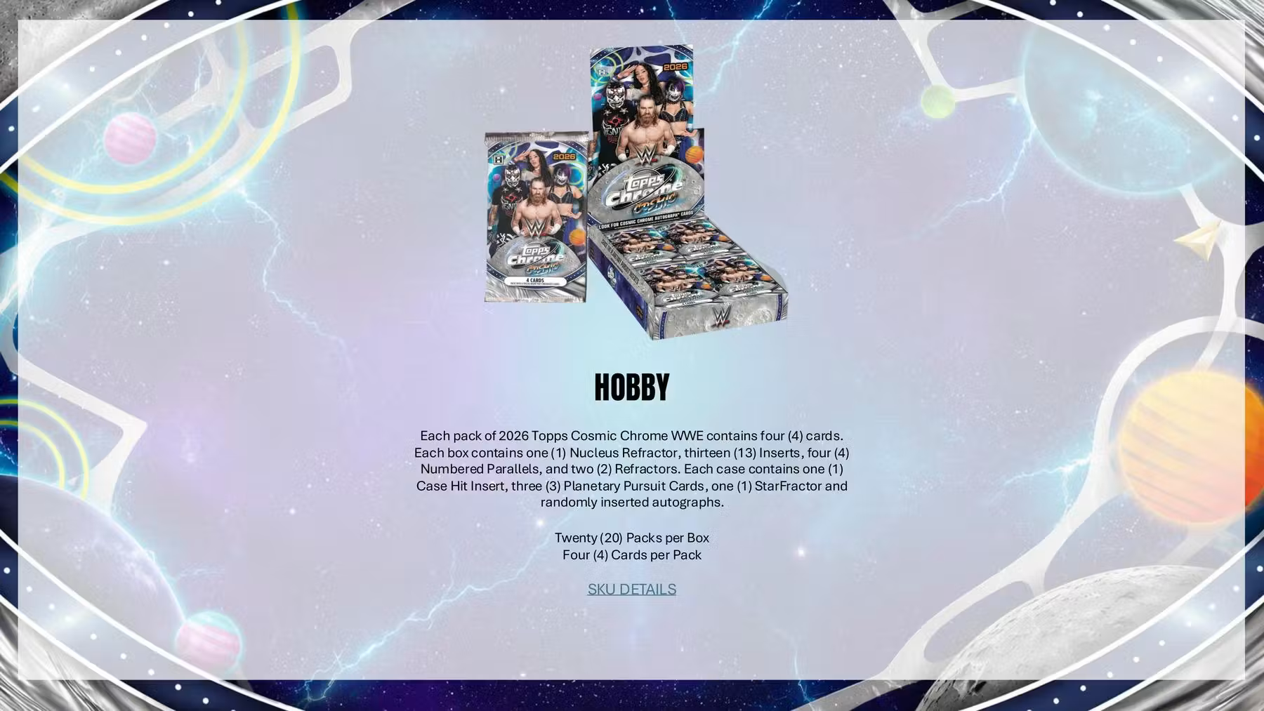 2026 탑스 크롬 코스믹 WWE 하비 박스(가격/내용/재고 수량/발매 일정)