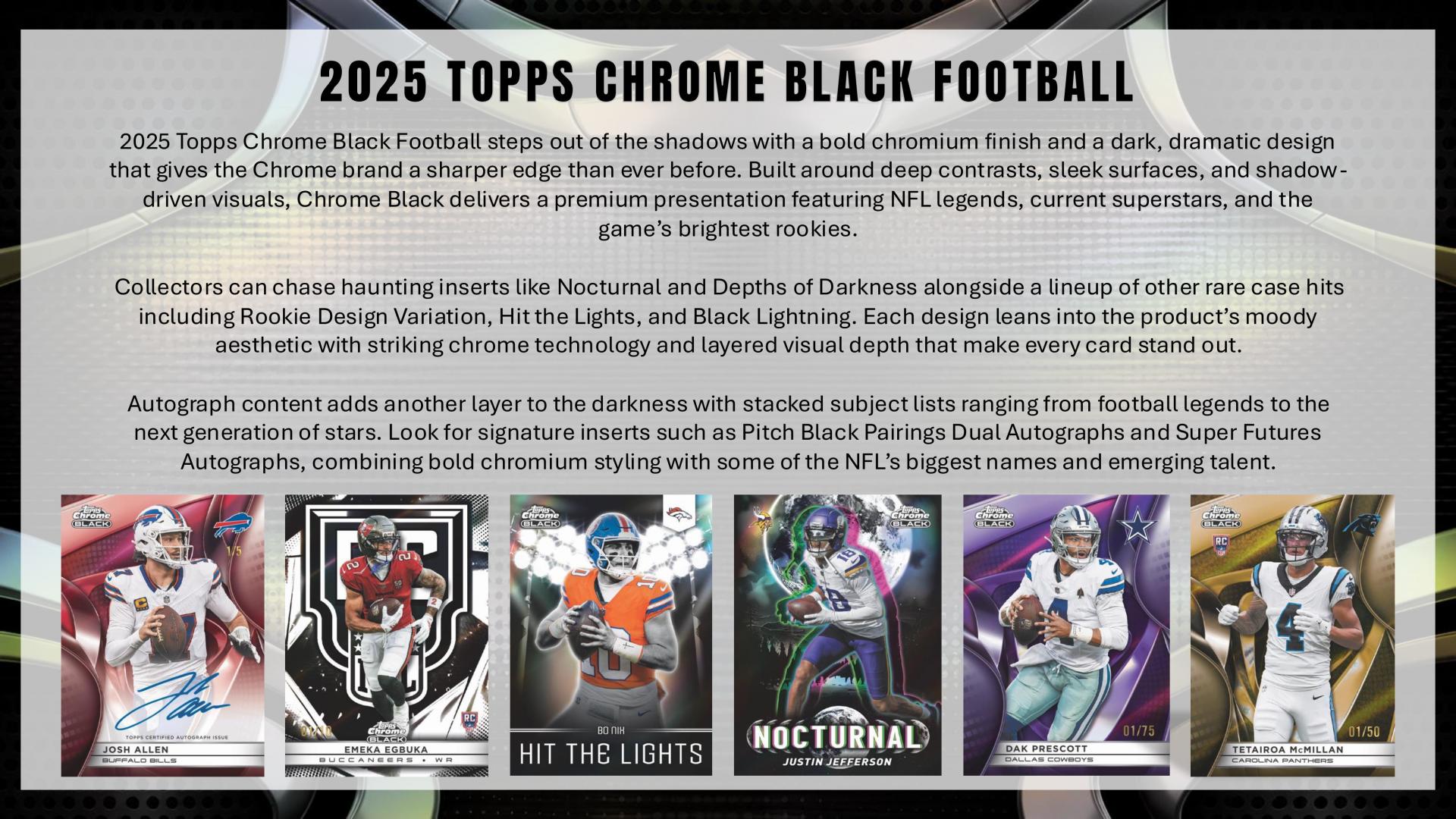 2025 Topps Chrome Black Football Hobby Box