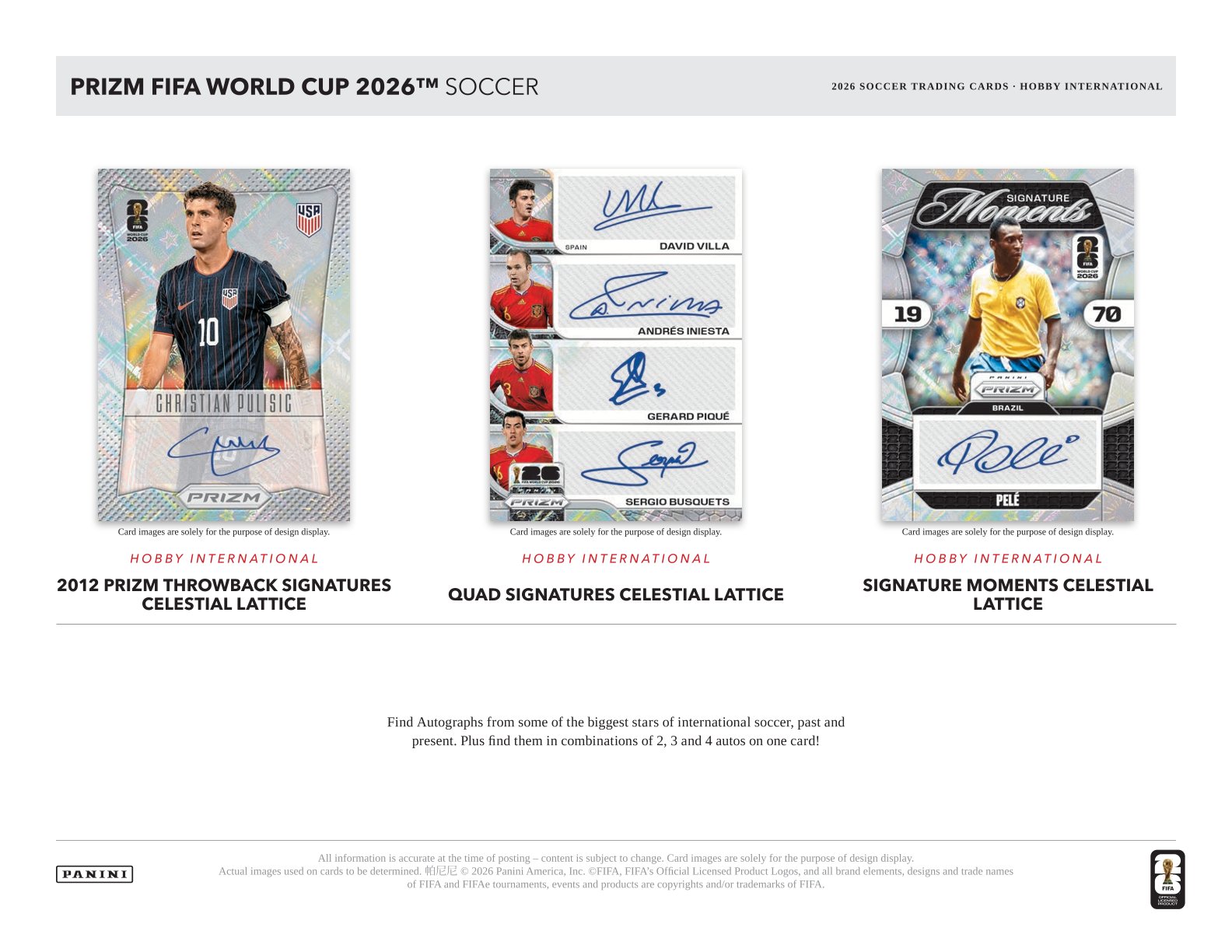 2026 Panini Prizm FIFA World Cup Soccer Hobby International Box
