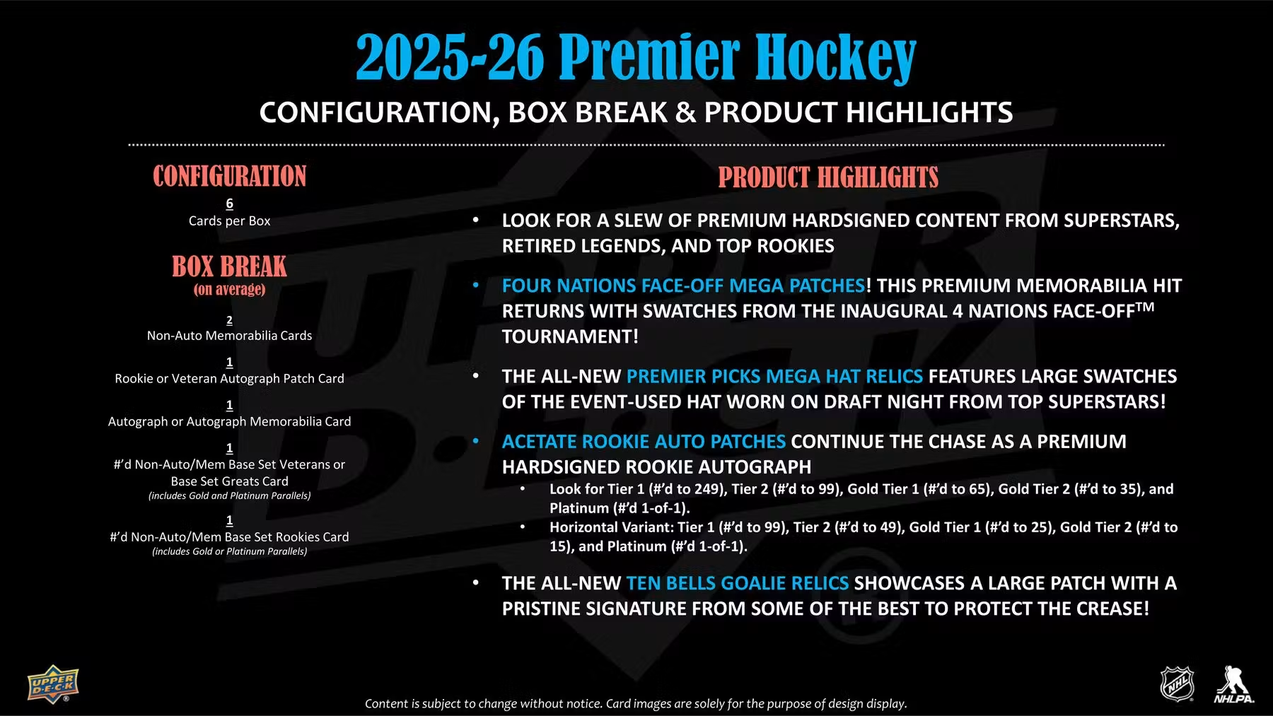 2025-26 Upper Deck Premier Hockey Hobby box